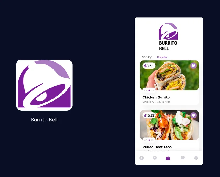 Burrito Bell Logo &#x26; App