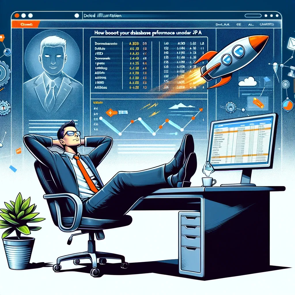 CEO chilling on a chair with data on a background screen