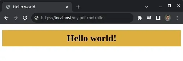 A basic HTML page