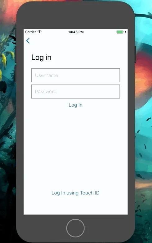 Gif of Touch ID Login