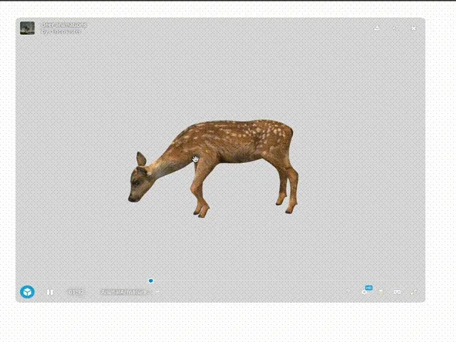 sketchfab 3d viewer deer