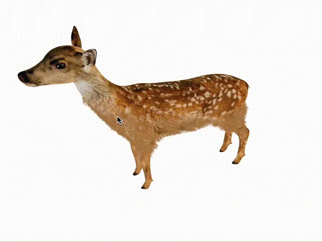 three js 3d deer viewer