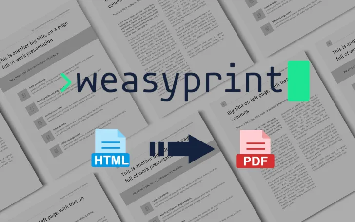 WeasyPrint HTML to PDF