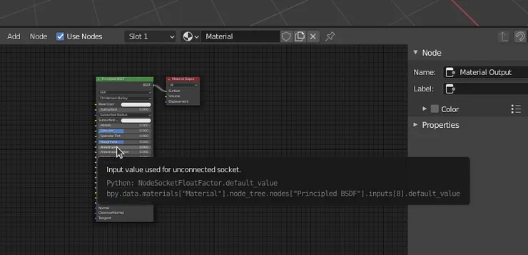 Screenshot from Blender showing the Python tooltips