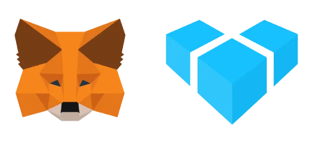 Vendure logo and MetaMask logo