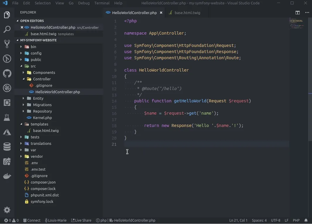 VS Code PHP debugging setup